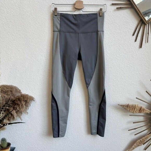 ATHLETA Silver Bells Spar Colorblock 7/8 Leggings Womens Activewear Size Small - Picture 2 of 12